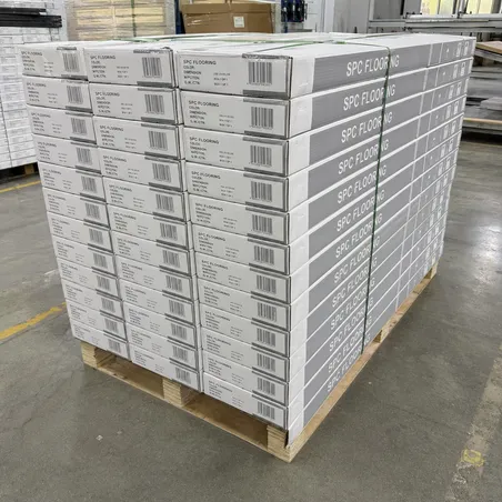 North America retail-ready carton packaging with UPC barcodes on pallet