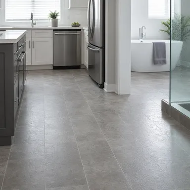 Kitchen and bathroom LVT flooring — slip-resistant surface engineered for wet areas