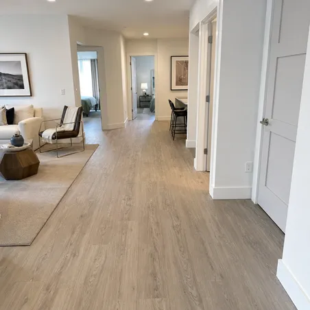 LVT flooring installed across a multi-family residential development at scale