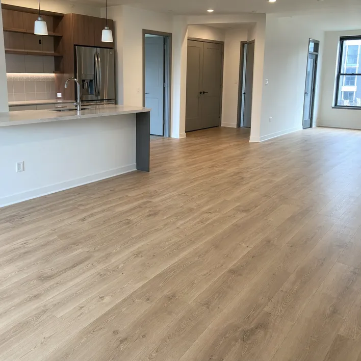 Luxury LVT flooring installed across multiple units in premium apartment development