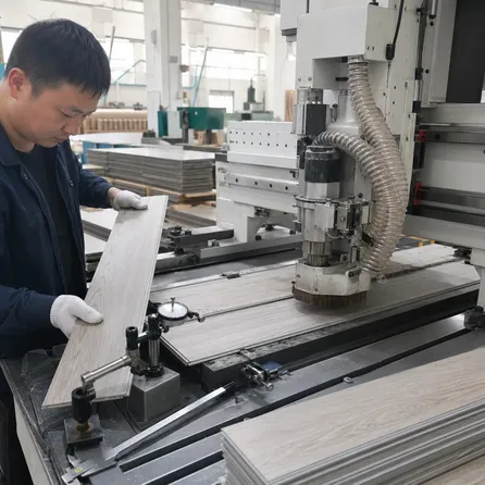 CNC milling of LVT click-lock profile at tight ±0.03mm tolerance for wet-area seam integrity