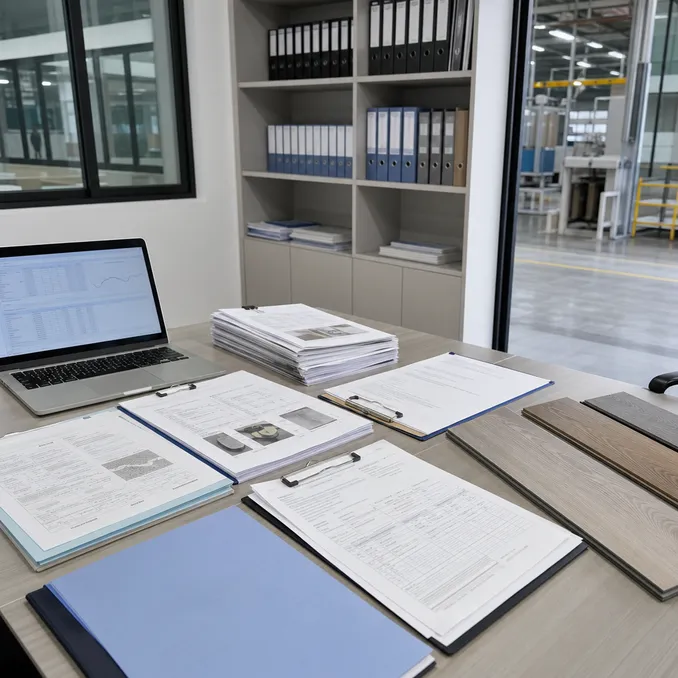 Compliance documentation and certification reports for wet-area LVT flooring