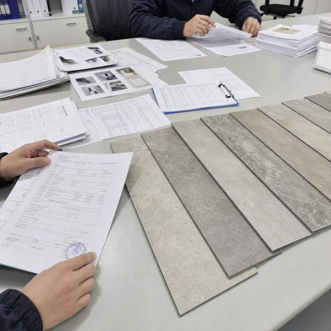 Elefloor certification and compliance documentation for tile-effect LVT