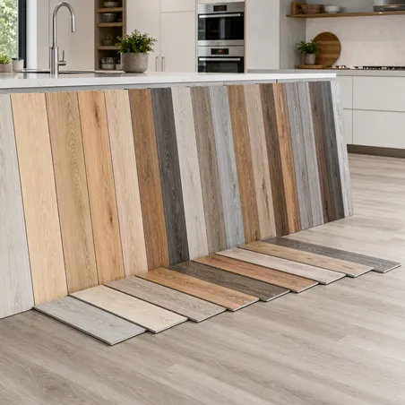 Wood-look SPC flooring with 200+ décor films