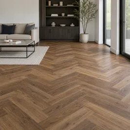 Hickory décor herringbone SPC flooring
