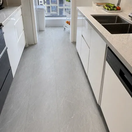 Kitchen SPC flooring engineered for wet-area applications — zero water absorption core