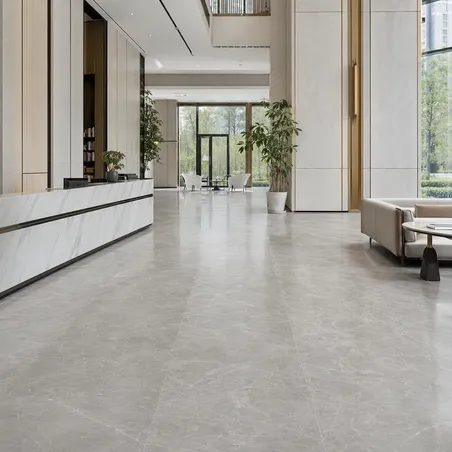 Marble and stone-look SPC flooring for commercial lobbies and high-end residential