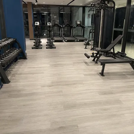 SPC flooring in fitness and gym facility