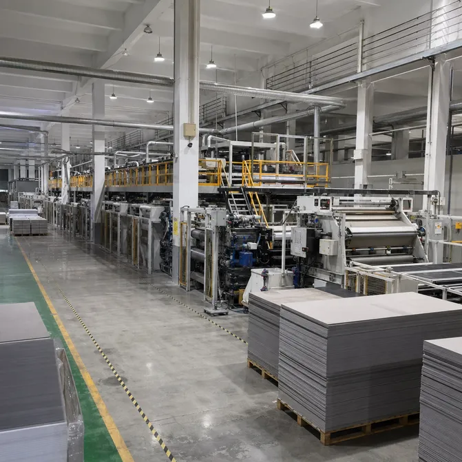 Elefloor SPC flooring production — 8 automated calender lines at Changzhou factory
