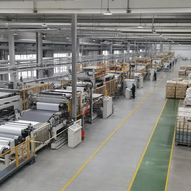 8 automated calender lines at Elefloor's 22,000 sqm Changzhou SPC flooring factory