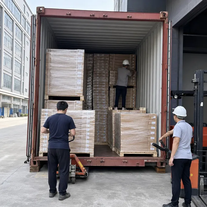40HQ container loading configuration for marble SPC tile and plank formats