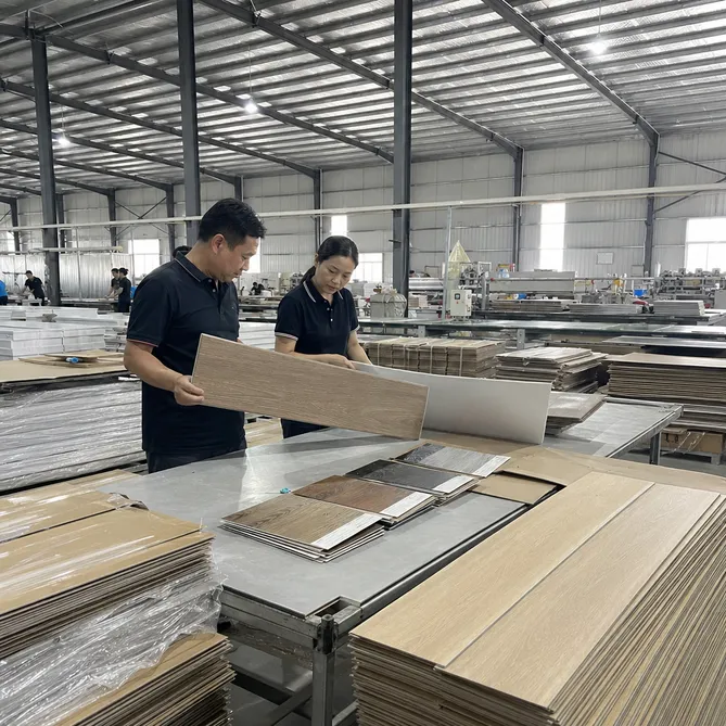 OEM/ODM wood SPC flooring custom décor production at Elefloor factory