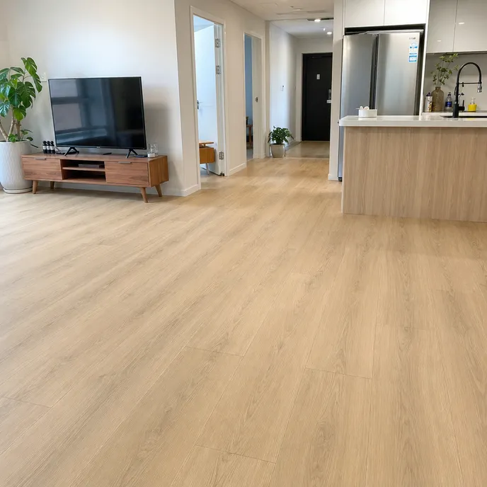 Wood-look SPC flooring installed in a residential renovation project