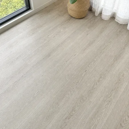 White oak SPC flooring — cooler undertone with defined grain