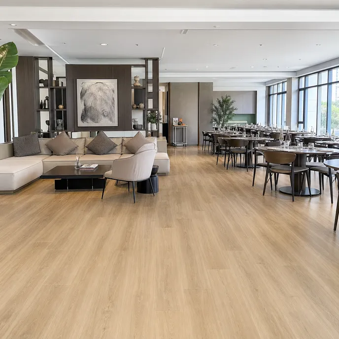 VSPC flooring in boutique hotel and restaurant commercial fit-out