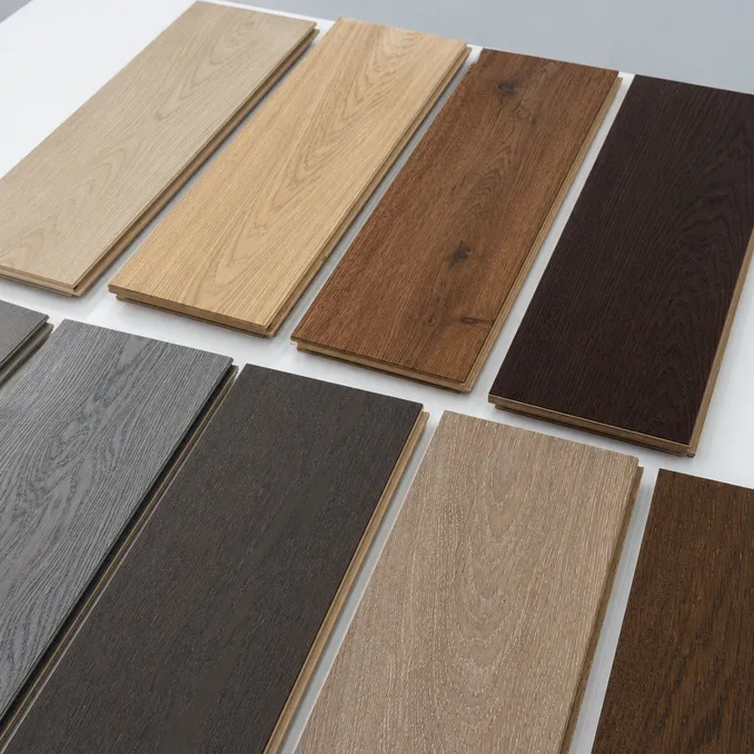 WSPC flooring veneer species and finish options for private label customization